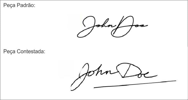 comparação entre assinaturas
